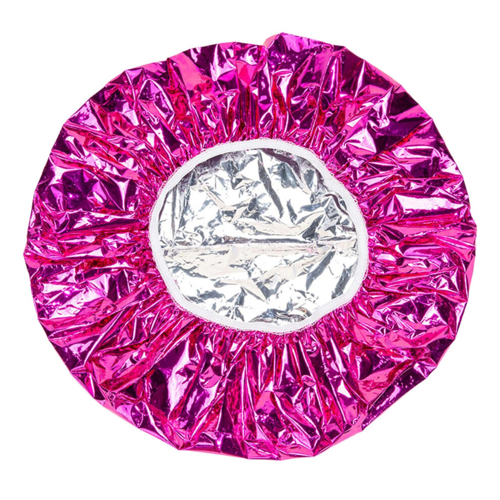 Shower Caps Extra Large 10 Pack Reusable Thick Waterproof Hair Covers Hot Pink