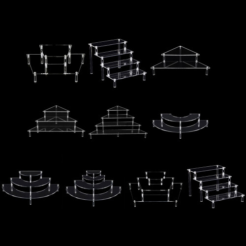 Transparent Display Shelf for Figurines and Party-Triangle 2 2