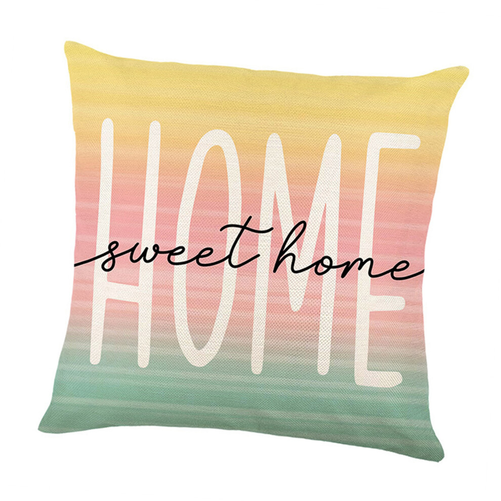 Decorative Pillow Cover Farmhouse Throw Pillow Case 45x45cm-C