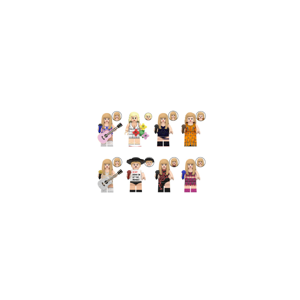 Enekio 8Pcs Taylor Swift The Eras Tour Minifigures Set
