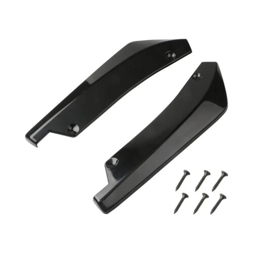 Splitter Side Skirt Extension Front Rear Bumper Lip Spoiler Diffuser Scratch Protector Carbon Fiber Winglets Black