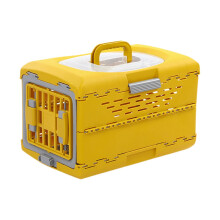 Collapsible Transport Crate For Travel Yellow Portable Folding Crate