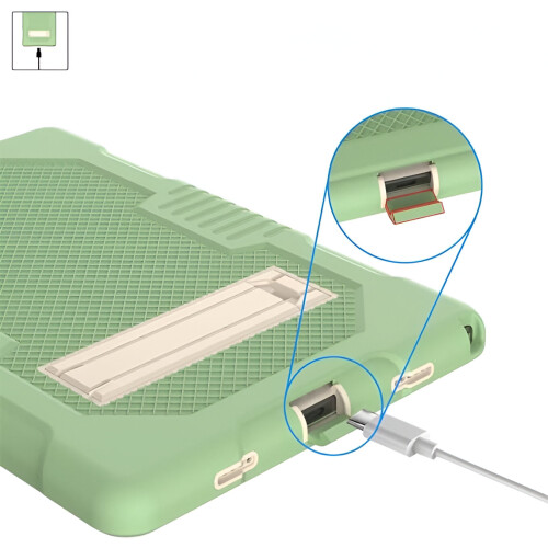 Étui avec Support pour Samsung Galaxy Tab A8 10.5 Pouces Vert 2