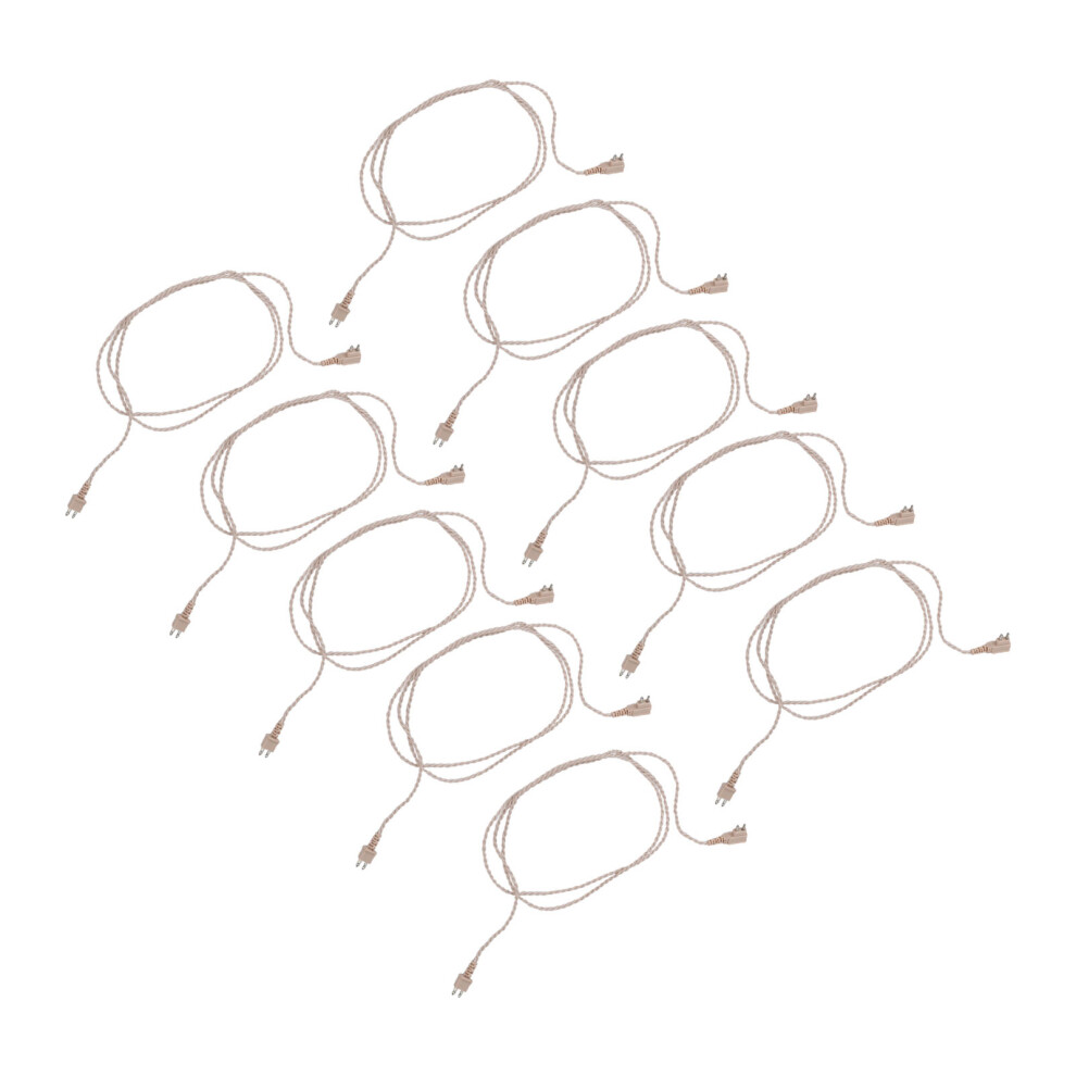 10Pcs 2pin Hearing Aid Cable 75cm High Temp PVC Stable Receiver Wire