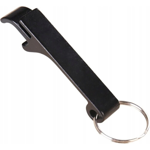 Ouvre-Bouteille Universel Porte-Clés Aluminium Noir Classique