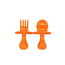 Couverts pour Enfants Cuillère Fourchette Plastique Ergonomique Orange