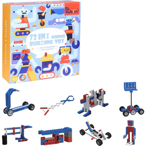 RAYTZER Jeu de 204 blocs de construction mécaniques pour enfants