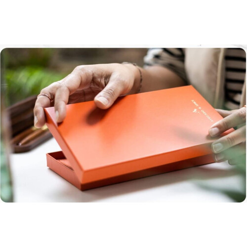 Trousse en cuir écologique avec double fermeture éclair Élégant marron 1