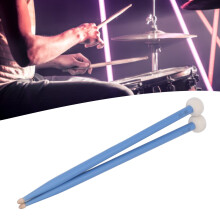 2 piezas de maza para tambor con cabeza de fieltro y mango de madera azul