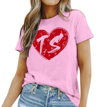 Hohololo T-shirt imprimé TS pour femme, rose, taille M