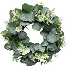 2024 Eucalyptus Garland Farmhouse Decor, Green Garland Front Door Farmhouse Artificial Garland Spring