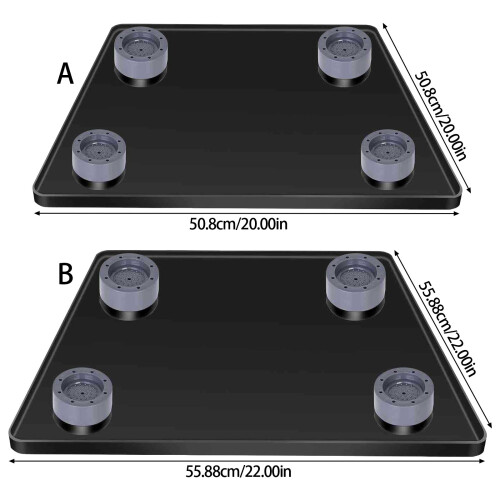 Heat Resistant Refrigerator Silicone Mat With-24inX24in 2