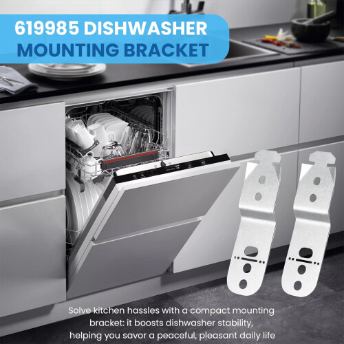 2Pieces Dishwasher Installation Clamp Replacement Set Universal 2