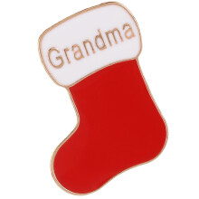 Family Brooch Lapel Pin Christmas Sock New Year for-Grandma