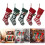 Weihnachtsmann-Schneemann-Muster,-rote Pfote 3