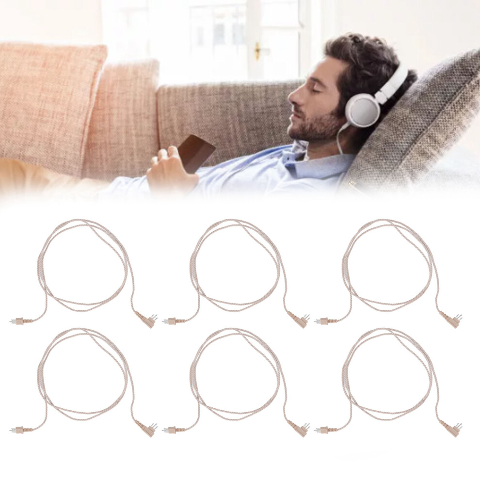 10pcs PVC 3Pin Hearing Aid Receiver Cables 75cm Replacement Accessories