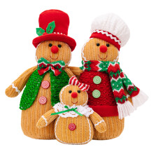 Handmade Gingerbreads Man Family Ornament 3 Pieces Collection