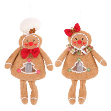 2 stuks handgemaakte kerst peperkoek man- heren en dames ca