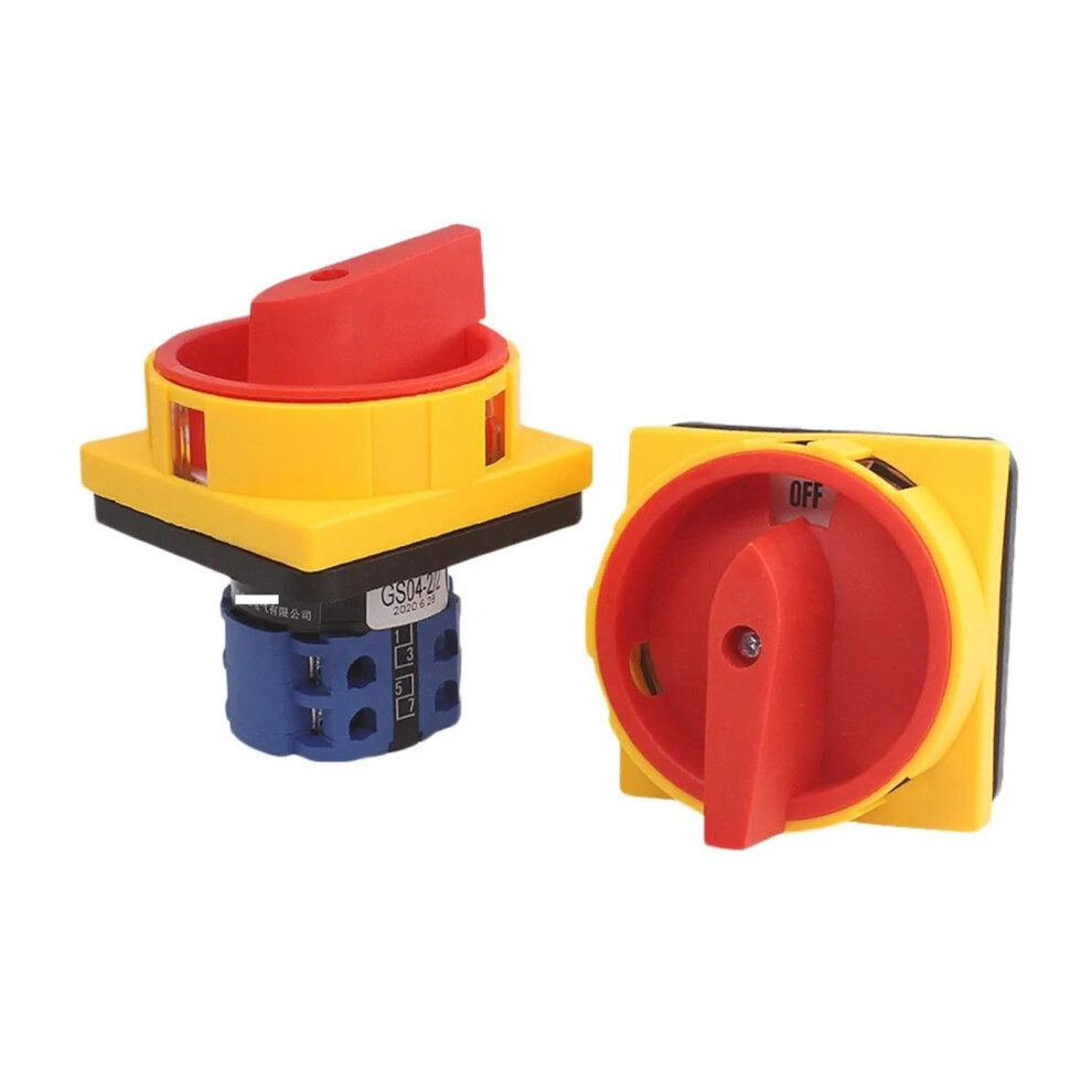 Lw26-20/2Gs Transfer Switch 690V 20A Off-On 2-Position 4-Pole 8-Terminal Padlock Rotary Cam Main Switch 9354506638351