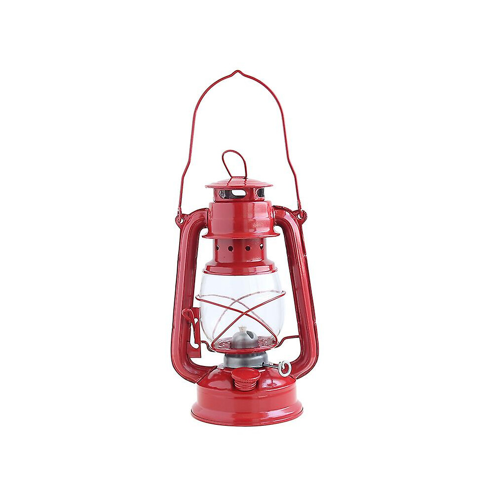Kikidex (As Show, One Size) Kerosene Lampretro Portable Camping Gas Lamp Mood Lamp Outdoor Horse Lantern Kerosene 15.525Cm- Red