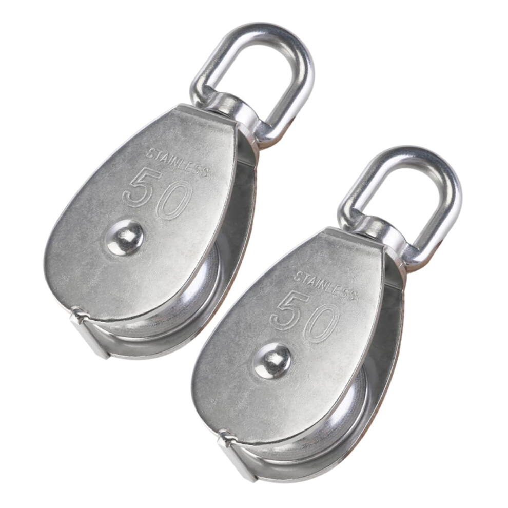 Stainless Steel Pulley 2 Pack, Lifting Rope Pulley For Safe Door Wheel, Industrial Grade Hardware 9084446718218
