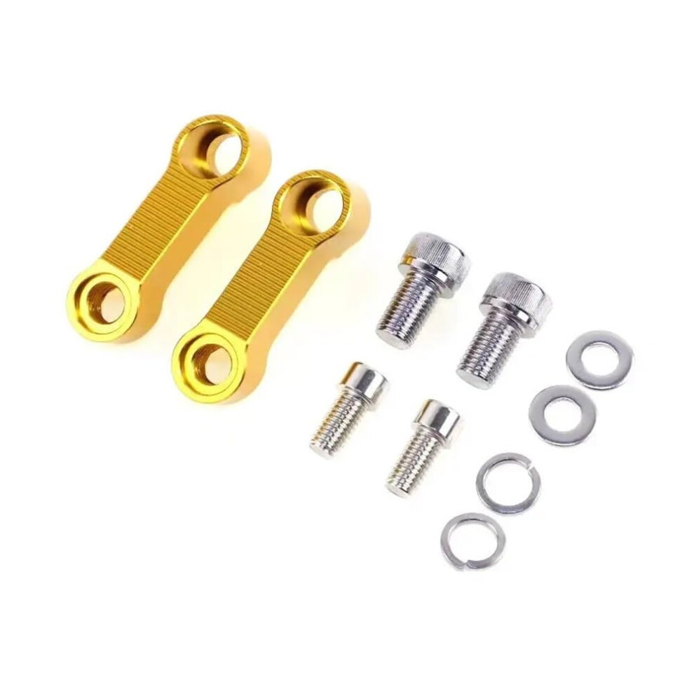Motorcycle Rearview Mirror Riser Spacers Extension Adapter Cnc Aluminum Alloy Base Screw Bracket For Motorcycles Yellow 9105992854059