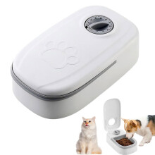 Automatic Cat Feeder, 350ml Capacity, Timer 48 Hours, Wet and Dry Food Dispenser, Pet Feeder Station for Cats and Dogs
