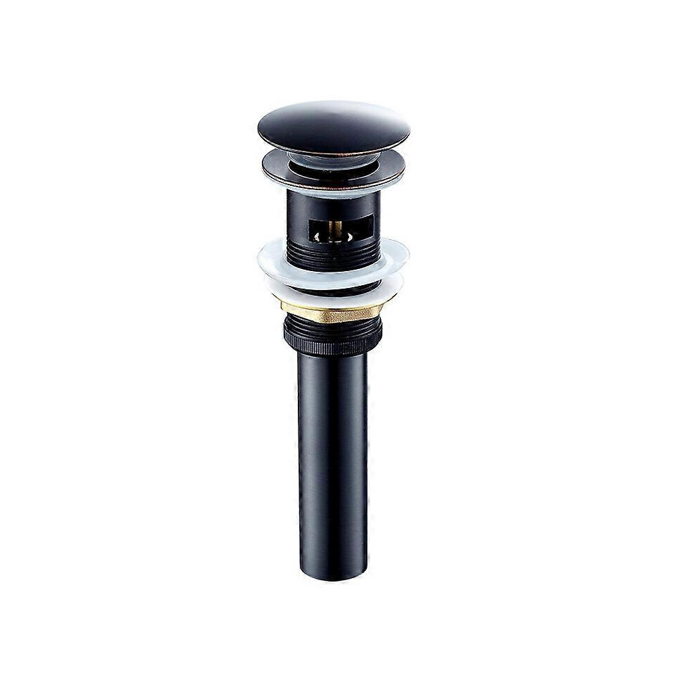 Kikidex (As Show, One Size) Bounce Drain, Copper Slim Basin With Overflow, Anti-Odor And Anti-Insect, Sink Accessories, Drain Pipe. Black
