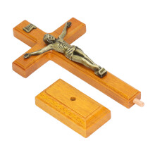 Handcrafted Wooden Crucifix with Base for Home or Church Decor