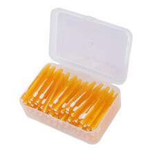 60PCS Interdental Brushes for Orthodontic Cleaning Slim Handles Orange Color