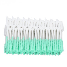 Disposable Soft Interdental Brush Floss Toothpicks 160pcs, Green