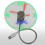 Clock Fans Time Temperature Display Metal Mini Fan USB Powered LED Fle 3