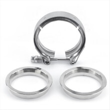 2,5 inch 63 mm mannelijke/vrouwelijke V-bandklemflensset Turbo Downpipe Waste