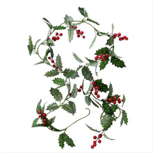 Artificial Berry Holly Garland Vine Decorations 2M Home Suitable for A