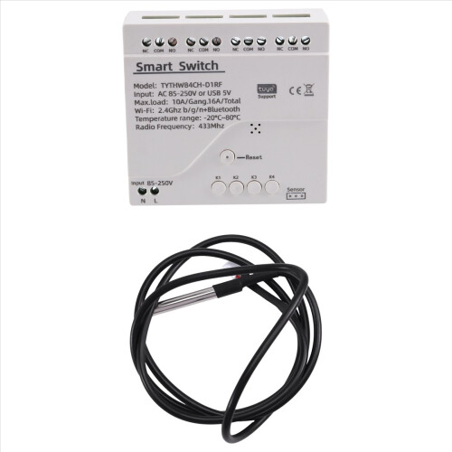Tuya WiFi Smart Switch Αισθητήρας Θερμοκρασίας Ασύρματος AC 85-250V