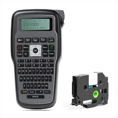 E1000 Label Maker Printer QWERTY Keyboard Symbols Industrial Work with