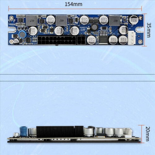 Διακόπτης τροφοδοτικού DC19V 200W ATX για εξόρυξη 24 ακίδων MINI ITX από DC σε PC 2