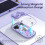 Mouse BM200 Dual-Mode RGB 2.4G Wireless Bluetooth Trasparente Gaming E 7