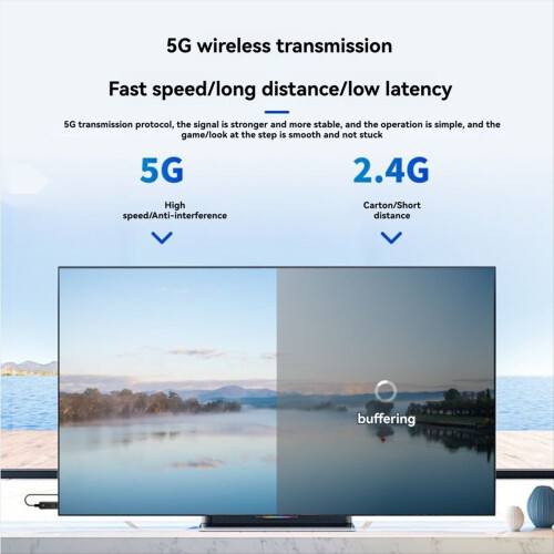 Extensor sem fio de 30M compatível com 1080P para espelhamento de tela e vídeo HD. 2