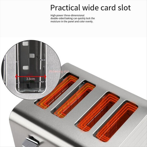 2 Toaster with Auto Shut Off - Extra Wide Slots and Removable Drop-Dow 2