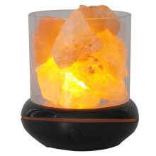 Aroma-Diffusor mit Kristallsalzstein, Nachtlicht, Nebel-Luftbefeuchter, USB-Anschluss