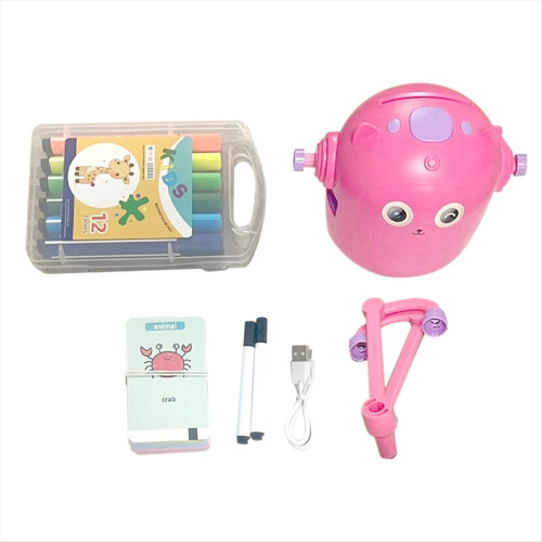 Interactive Educational Drawing Robot, 100 Cards,Intelligent Early Rob 1