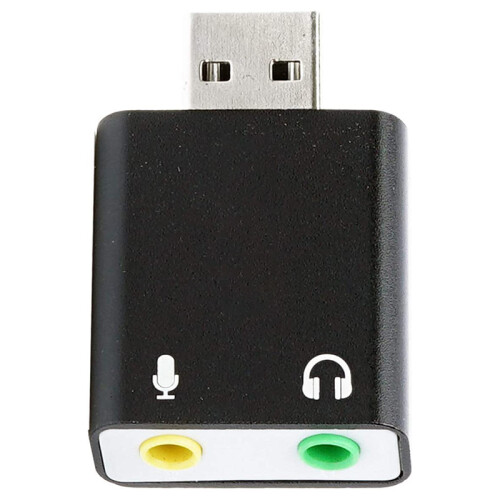 Adaptor placă de sunet externă audio stereo USB 2.0 cu microfon TRS de 3,5 mm 1