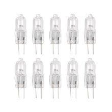 10 Stück, G4 Halogenlampe 12V 35W Stift warmweiß