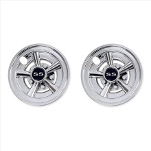 Conjunto de 2 calotas de roda de 8 polegadas para carrinho de golfe com design de 5 raios.