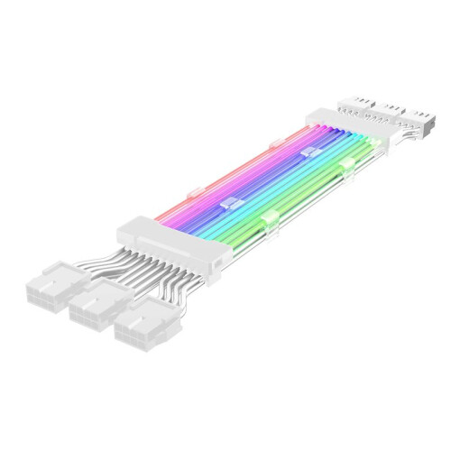 PC Case PSU Extension ARGB Cable ATX 3X8PIN PCI-E GPU Neon Color Line 1
