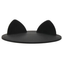 Tampas de silicone para copos de vidro com orelhas de gato, 6 unidades, antipoeira, para canecas de chá.