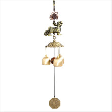 Pixiu-Maskottchen-Windspiel-Anhänger aus Metall, Kupferglocke, japanischer Anhänger