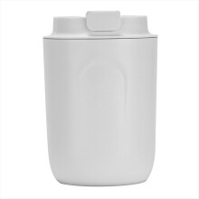 Copo de café de aço inoxidável para viagem, com parede dupla e isolamento a vácuo, reutilizável para água quente.