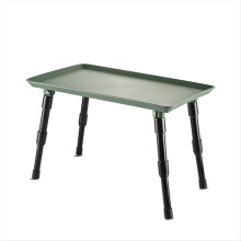 Mesa dobrável para pesca, camping, churrasco e piquenique, com ajuste de altura e antiderrapante.